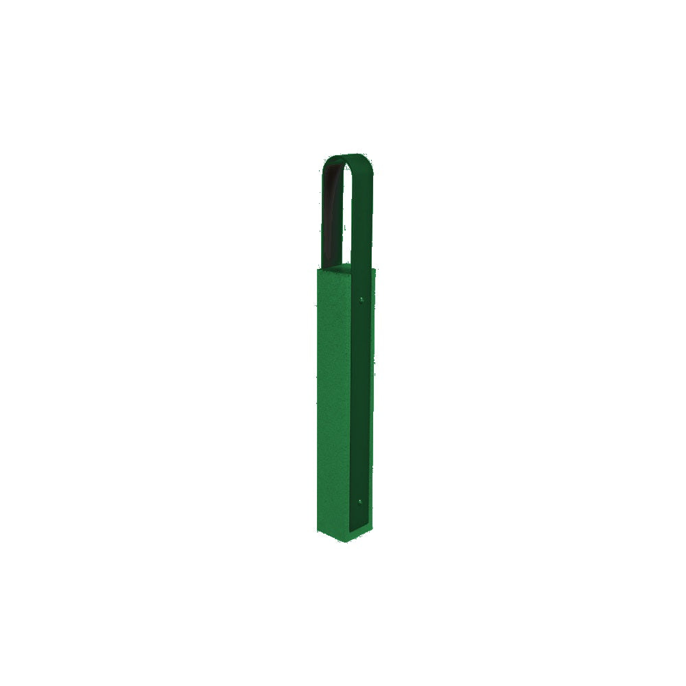 DF6520 Collaboration Vault Bike Bollard - Tall/Rounded — Metal Powder Coat — 69 Emerald — digitally rendered color preview