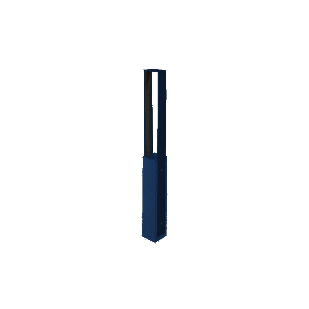 DF6530 Collaboration Vault Bike Bollard - Medium/Square — Metal Powder Coat — S48 Cobalt Blue — digitally rendered color preview