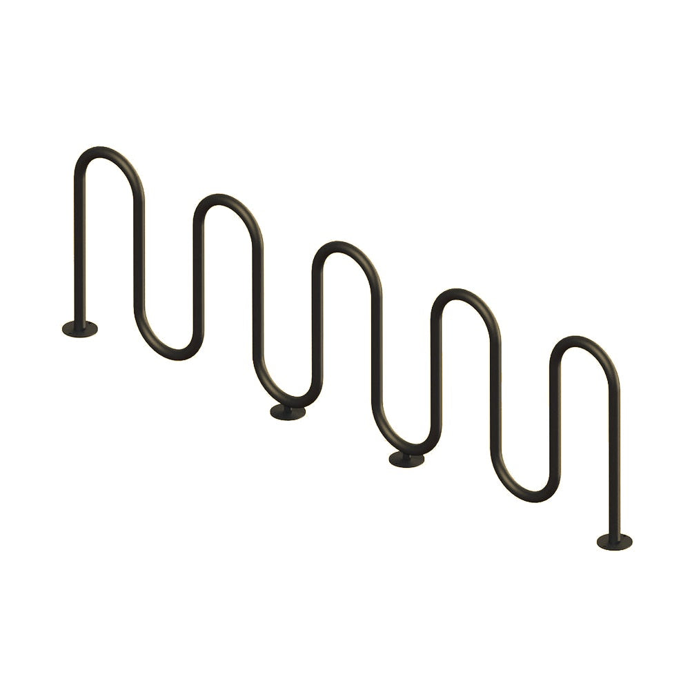MF9010 Surface Mount 9 Loop Bike Rack — Metal Powder Coat — 7 Sand — digitally rendered color preview