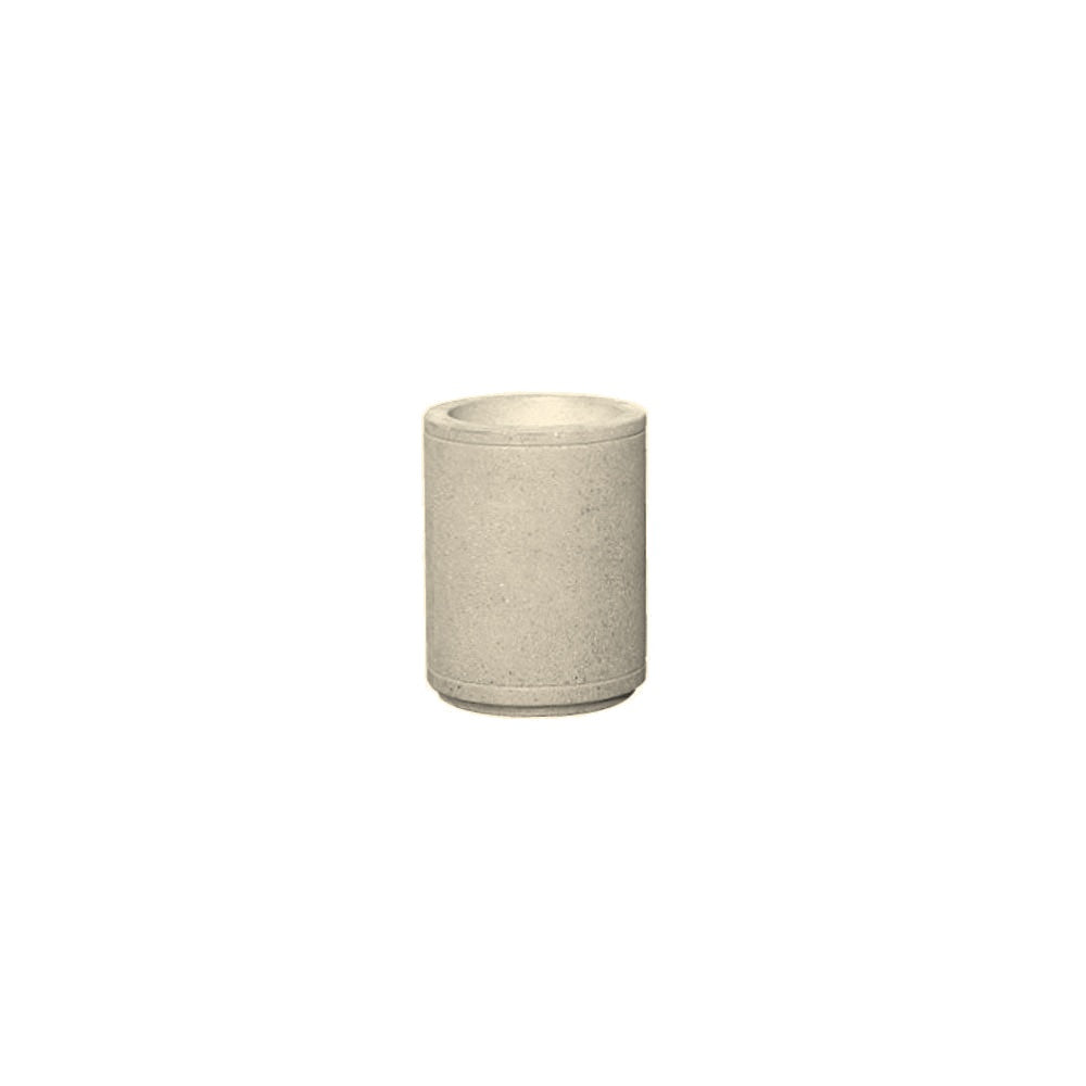 TF4070 Form Round Concrete Planter — Acid Wash — A20 White — digitally rendered color preview