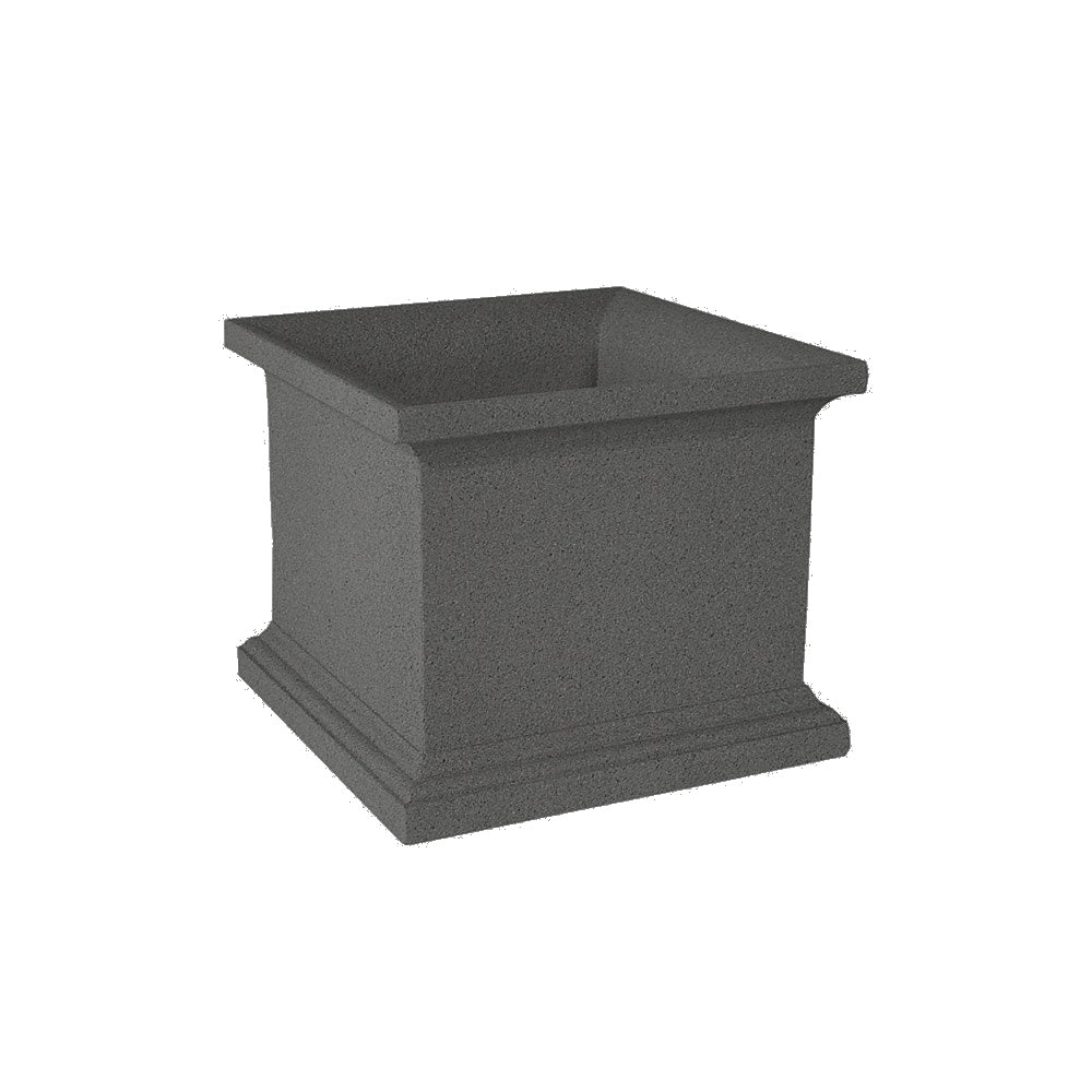 WS440 Square Concrete Planter — Weatherstone — W26 Charcoal — digitally rendered color preview