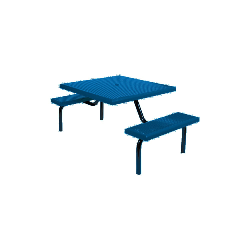 MF1022 Square Modular 2-Bench ADA Table — Metal Powder Coat — 0 Blue — digitally rendered color preview