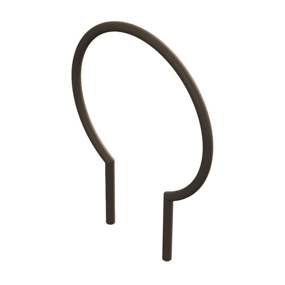 MF9023 Inground Mount Circle Bike Rack — Metal Powder Coat — S44 Putty — digitally rendered color preview
