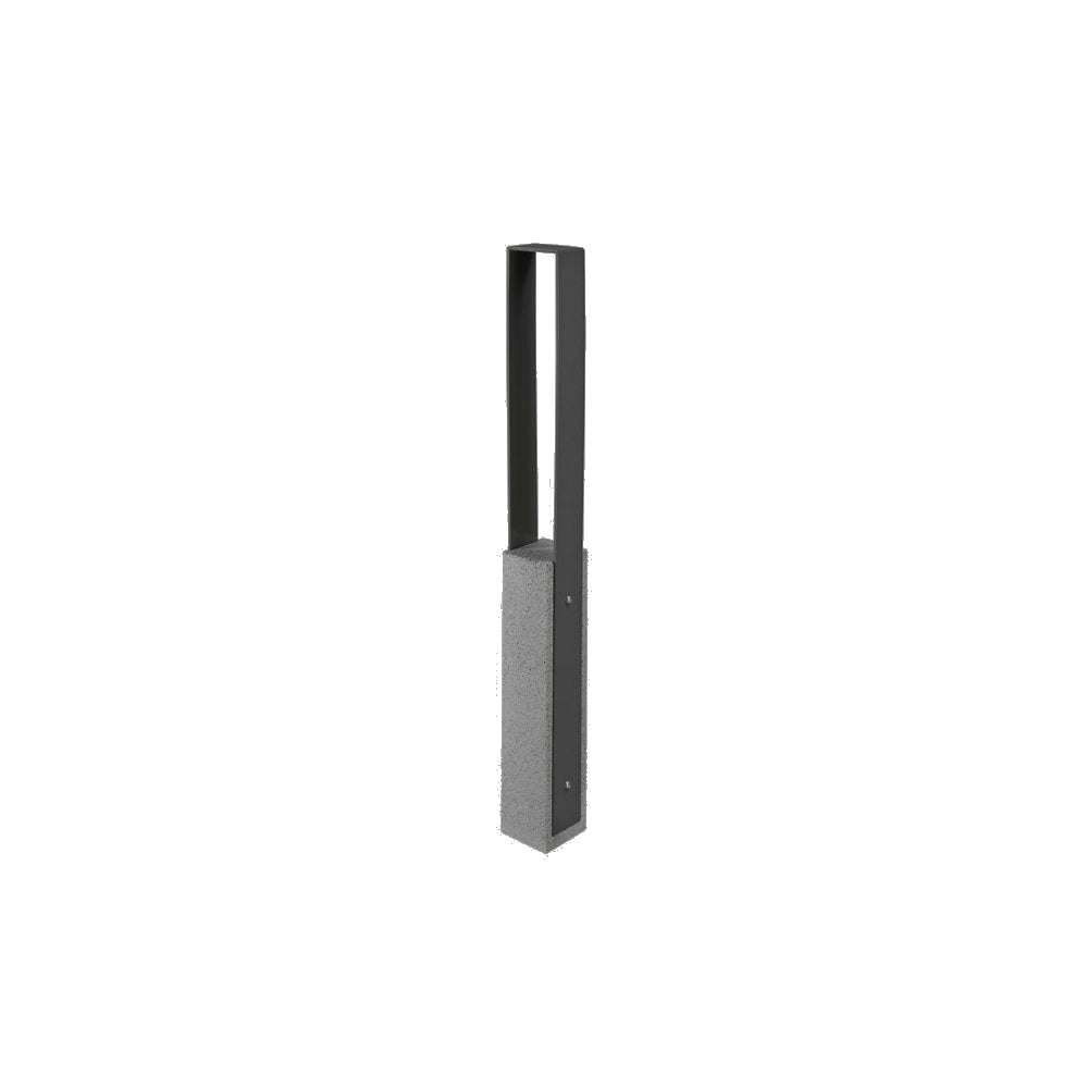 DF6530 Collaboration Vault Bike Bollard - Medium/Square — Acid Wash — A26 Charcoal — digitally rendered color preview