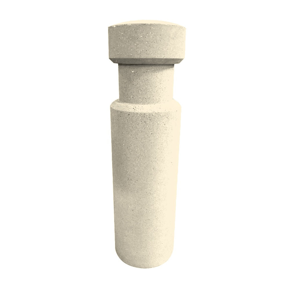 TF6086 Concrete Bollard — Acid Wash — A20 White — digitally rendered color preview