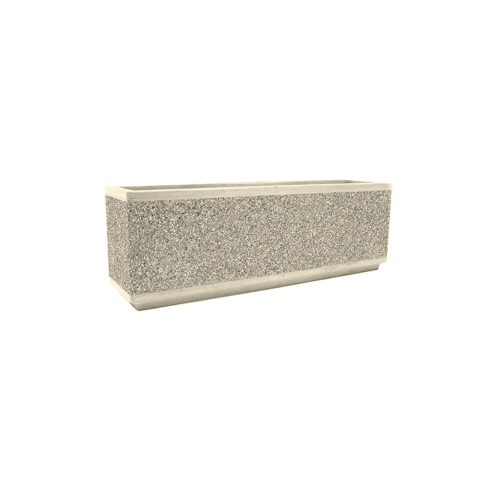 TF4170 Form Rectangular Concrete Planter — Acid Wash — A20 White — digitally rendered color preview