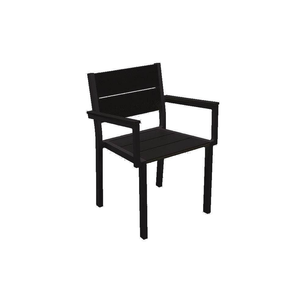 2309 Lorna Dining Chair — Metal Powder Coat — 8 Black — digitally rendered color preview