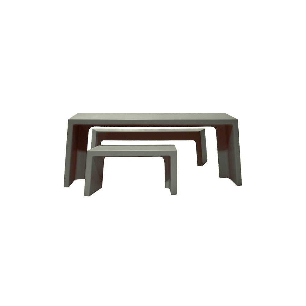 TF3195 Free-Standing 2 Bench Concrete ADA Compliant Table Set — Premium Acid Wash Stain — S33 Misty Gray — digitally rendered color preview