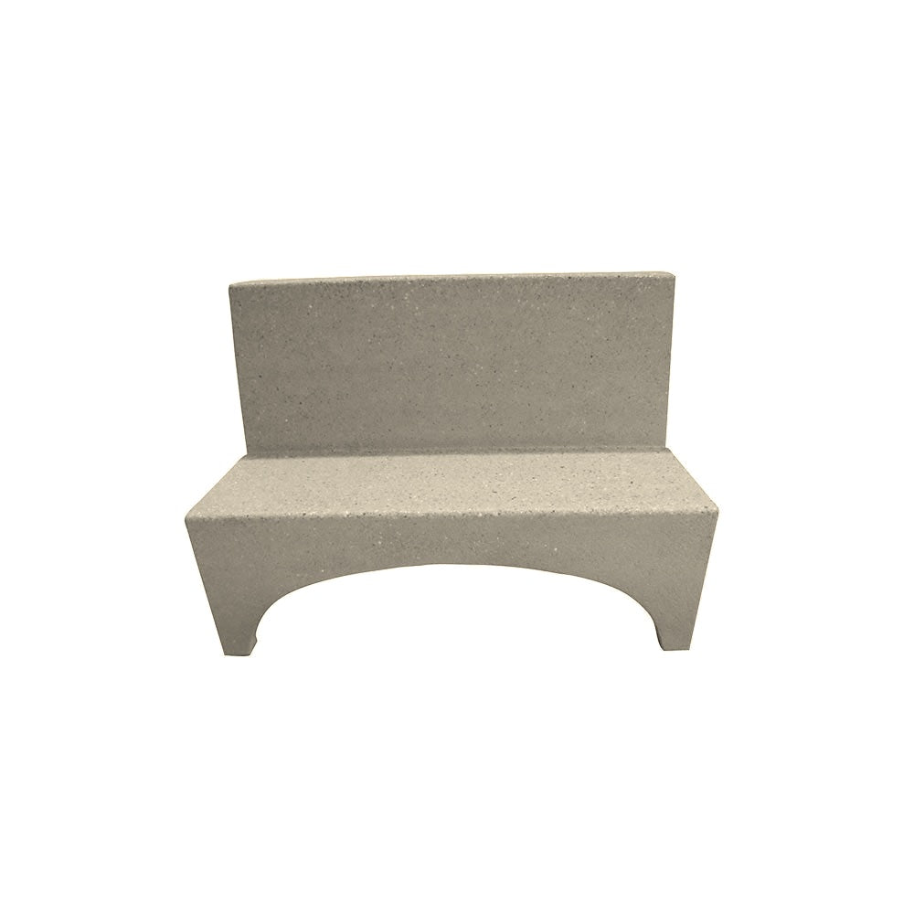 WS5044 Concrete ADA Bench — Weatherstone — W20 White — digitally rendered color preview