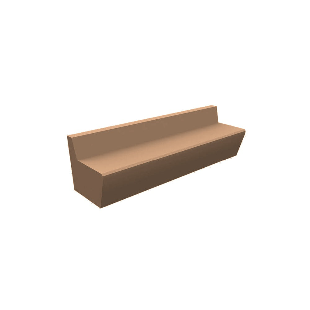 ZB.WL.33 Large Concrete Bench — Acid Wash — A22 Sand — digitally rendered color preview
