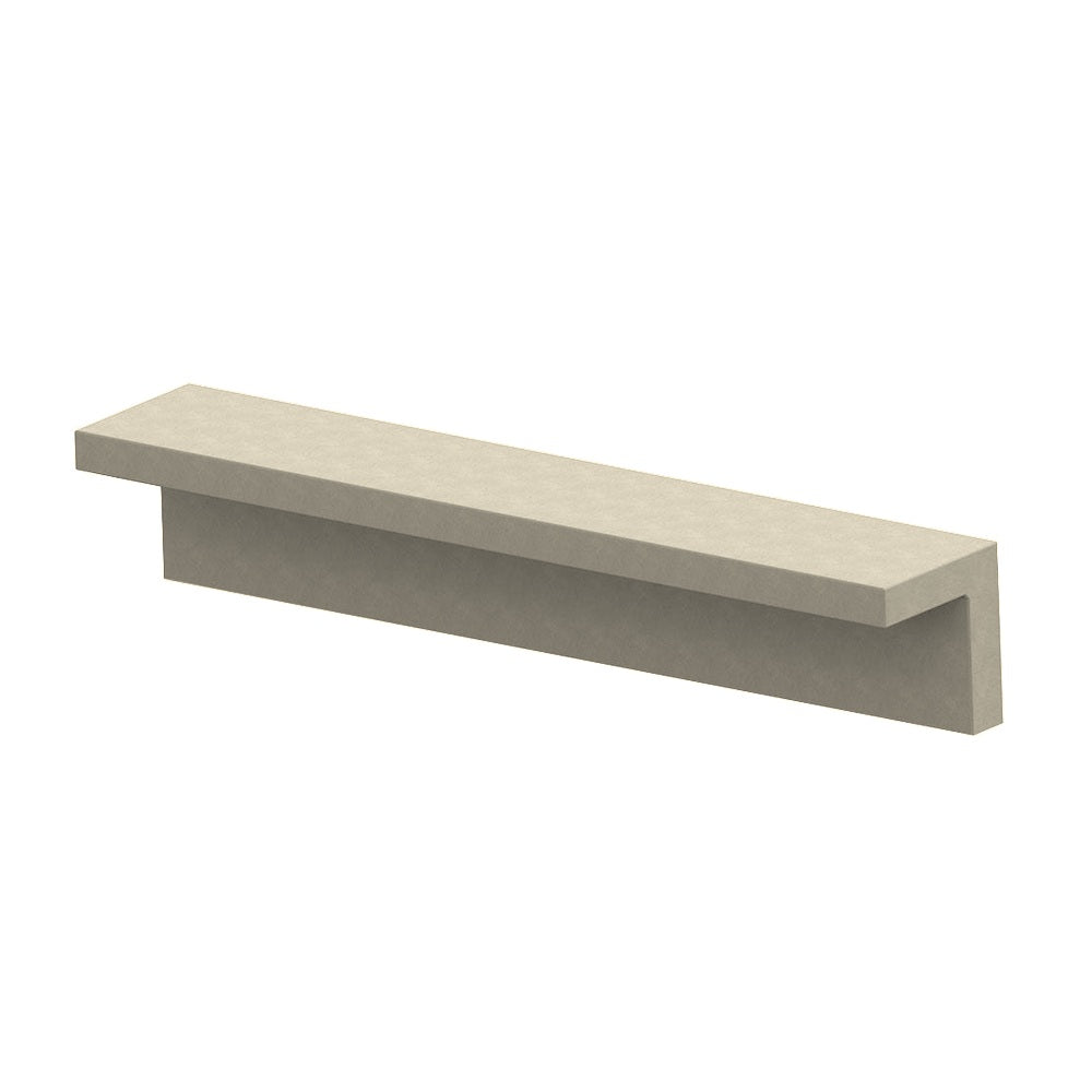 ZB.LE.04 LED Long L-Shaped Bench — Acid Wash — A20 White — digitally rendered color preview