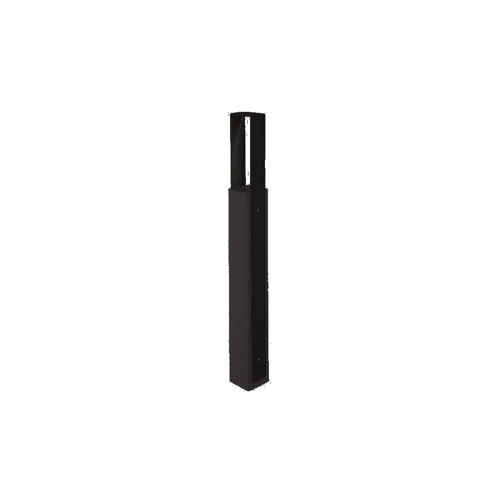 DF6535 Collaboration Vault Bike Bollard - Tall/Square — Metal Powder Coat — 8 Black — digitally rendered color preview