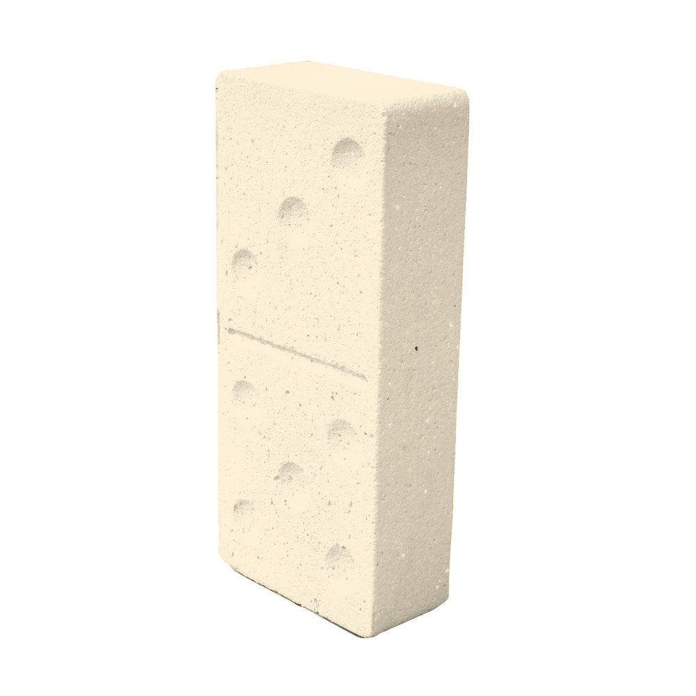 TF6313 Domino Concrete Bollard — Weatherstone — W20 White — digitally rendered color preview