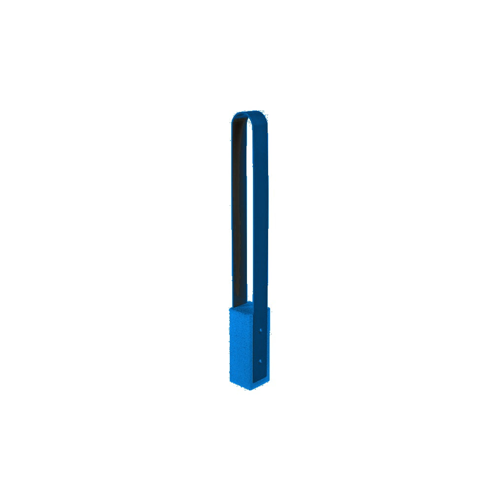 DF6510 Collaboration Vault Bike Bollard - Short/Rounded — Metal Powder Coat — S7 Sky Blue — digitally rendered color preview