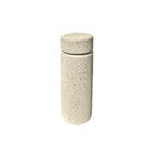 TF6010 Concrete Bollard with Reveal Line — Acid Wash — A20 White — digitally rendered color preview