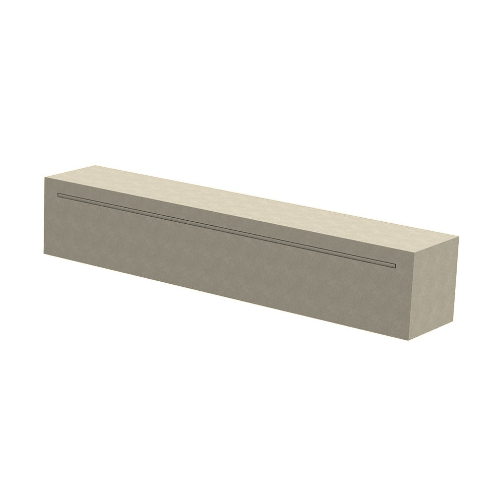 ZB.LE.02 LED Long Block Bench — Acid Wash — A20 White — digitally rendered color preview