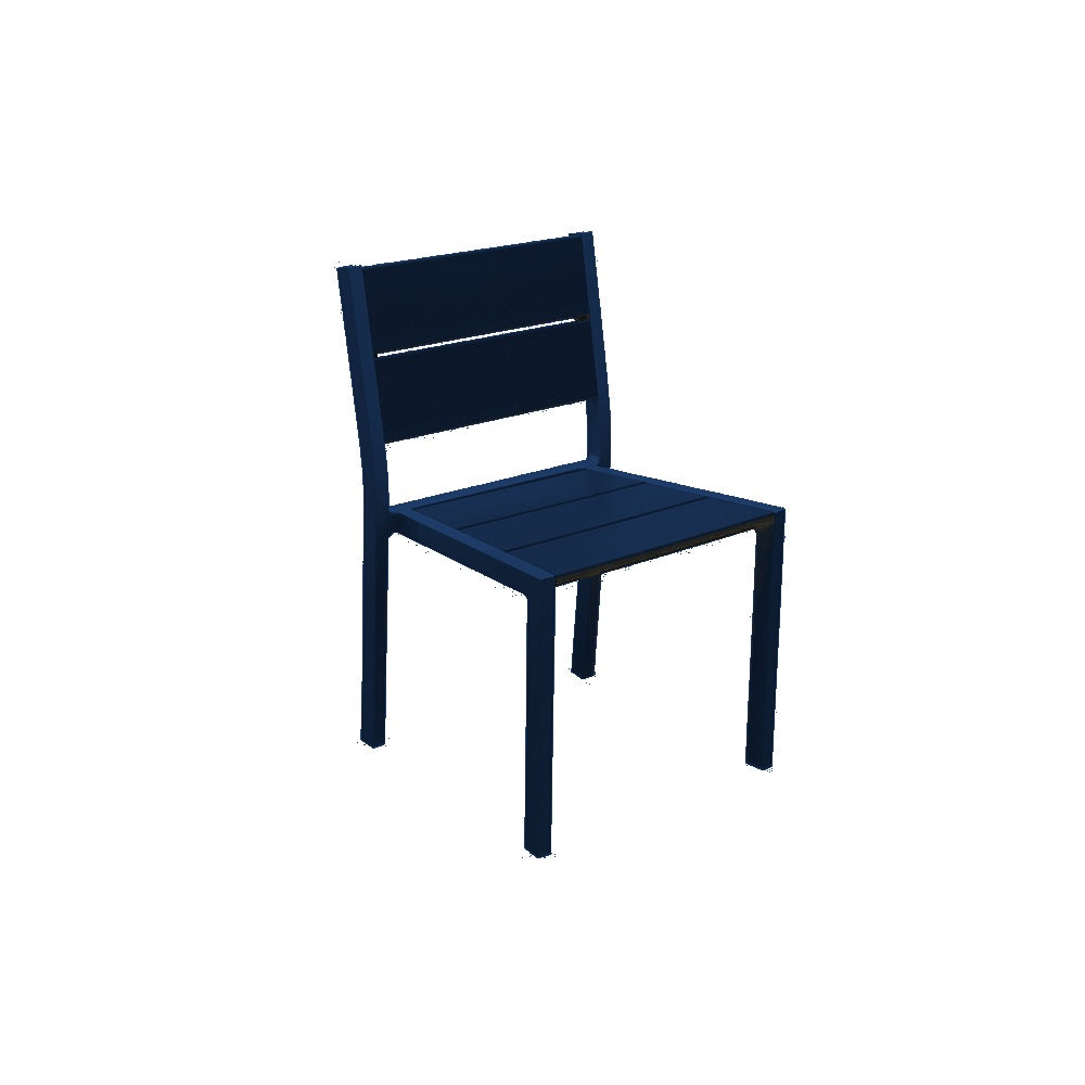 2307 Lorna Dining Chair — Metal Powder Coat — S48 Cobalt Blue — digitally rendered color preview