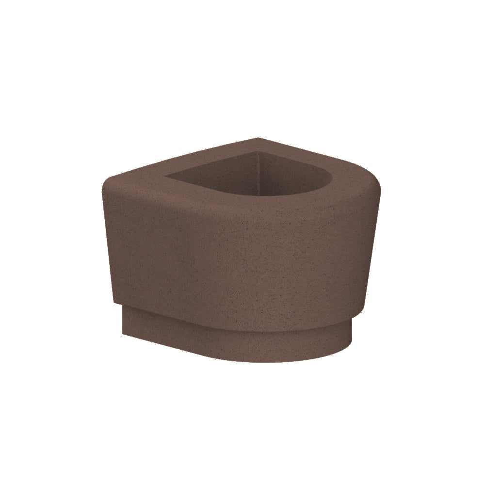 WS9073 Our Town Curve Planter end — Acid Wash — A25 Brown — digitally rendered color preview
