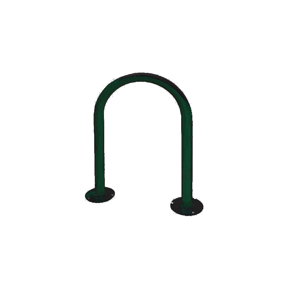 MF9006 Surface Mount U Style Bike Rack — Metal Powder Coat — 8 Black — digitally rendered color preview