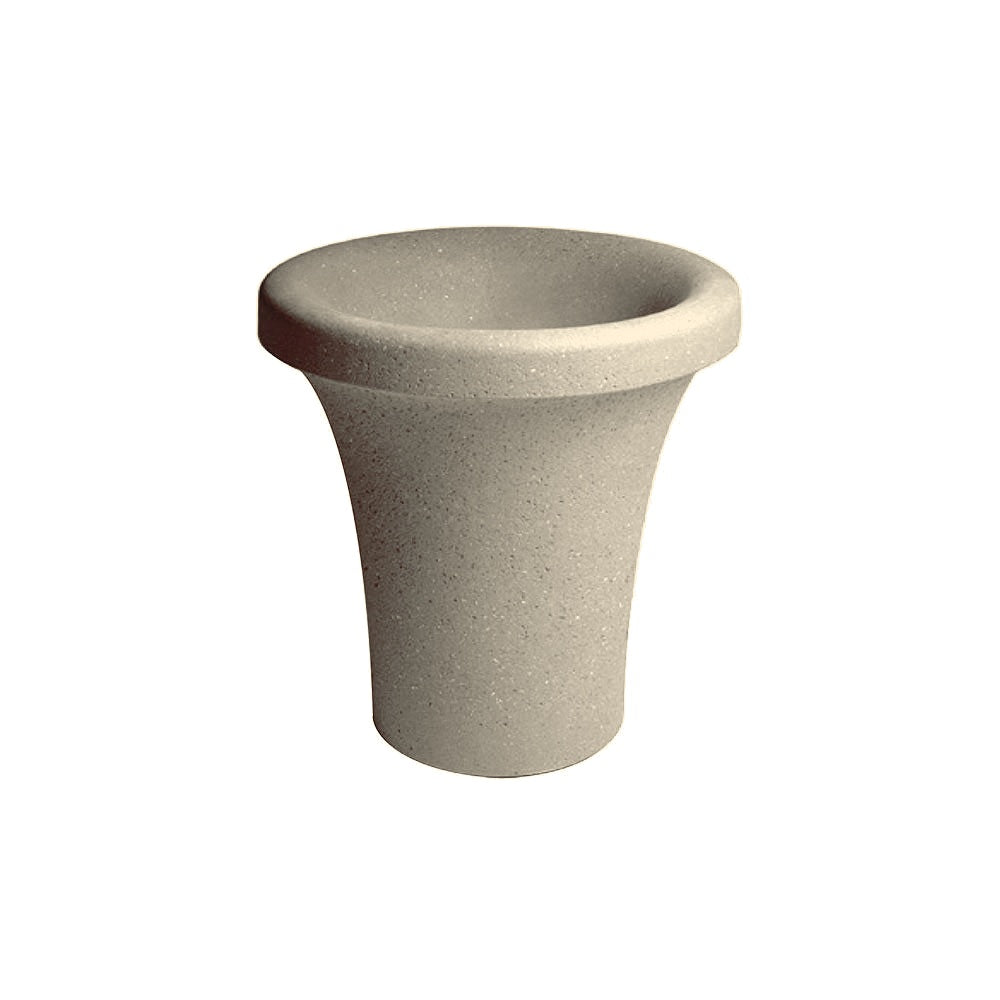 WS409 Round Concrete Planter — Acid Wash — A20 White — digitally rendered color preview