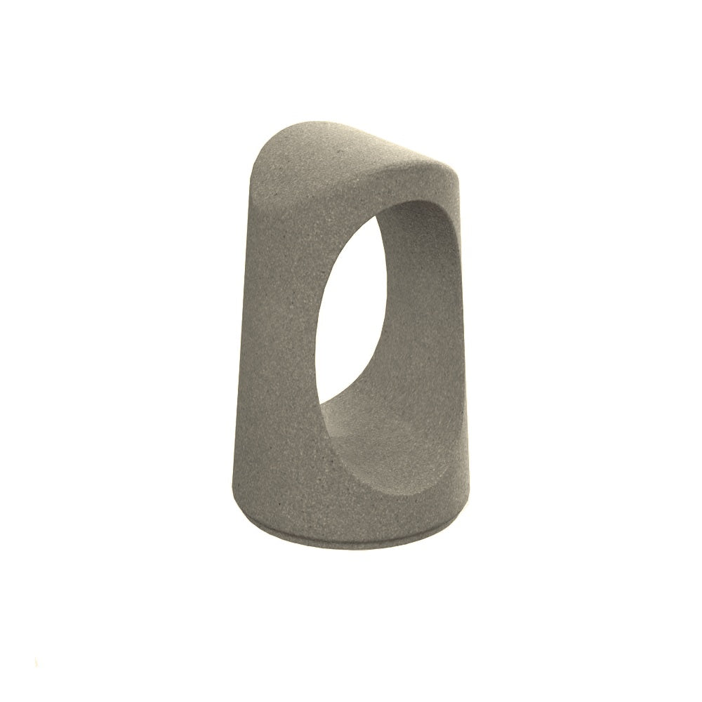 ZB.RO.01 Concrete Low Bollard — Acid Wash — A20 White — digitally rendered color preview