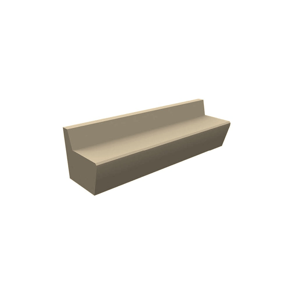 ZB.WL.33 Large Concrete Bench — Acid Wash — A23 Gray — digitally rendered color preview