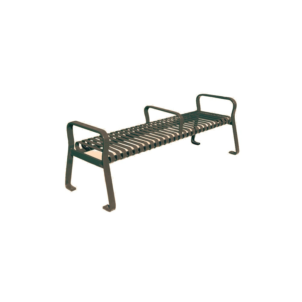 MF2205 Flat Steel Bench — Metal Powder Coat — S44 Putty — digitally rendered color preview