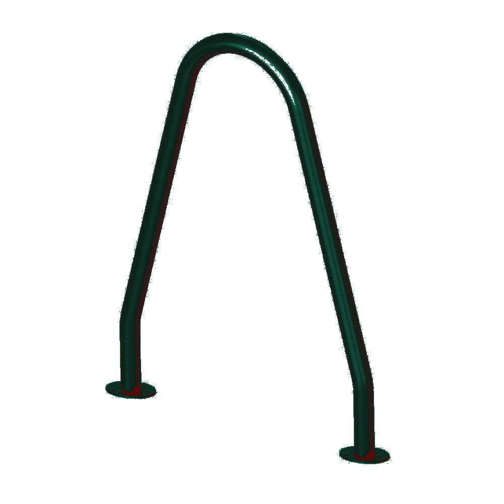 MF9026 Surface Mount Bola Bike Rack — Metal Powder Coat — S29 Green — digitally rendered color preview