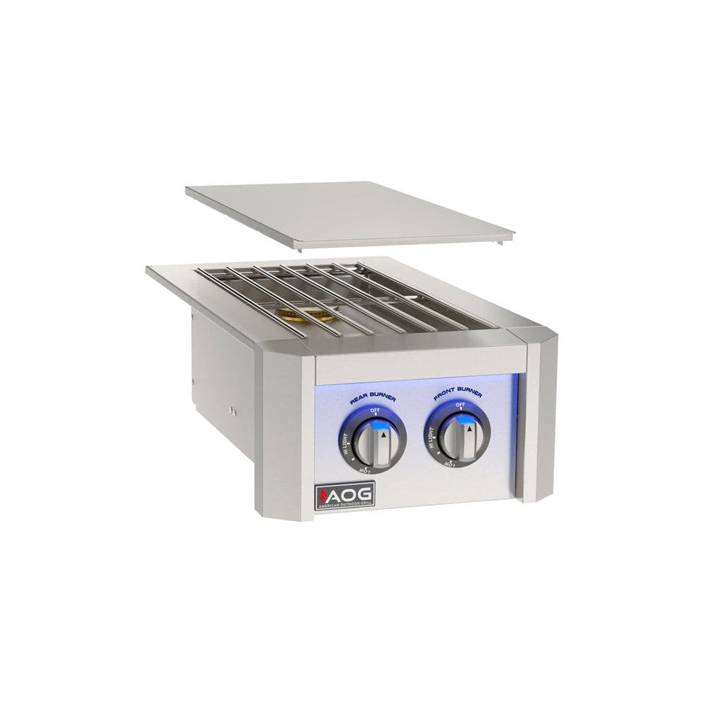 AOG Double Side Burner L Series - official American Outdoor Grill image | normalized white 1000x1000 | key:e90f6df78291f1bb8ba3 | trimmed outer whitespace | white 1000x1000 | key:e3565ea2d335e8f53845