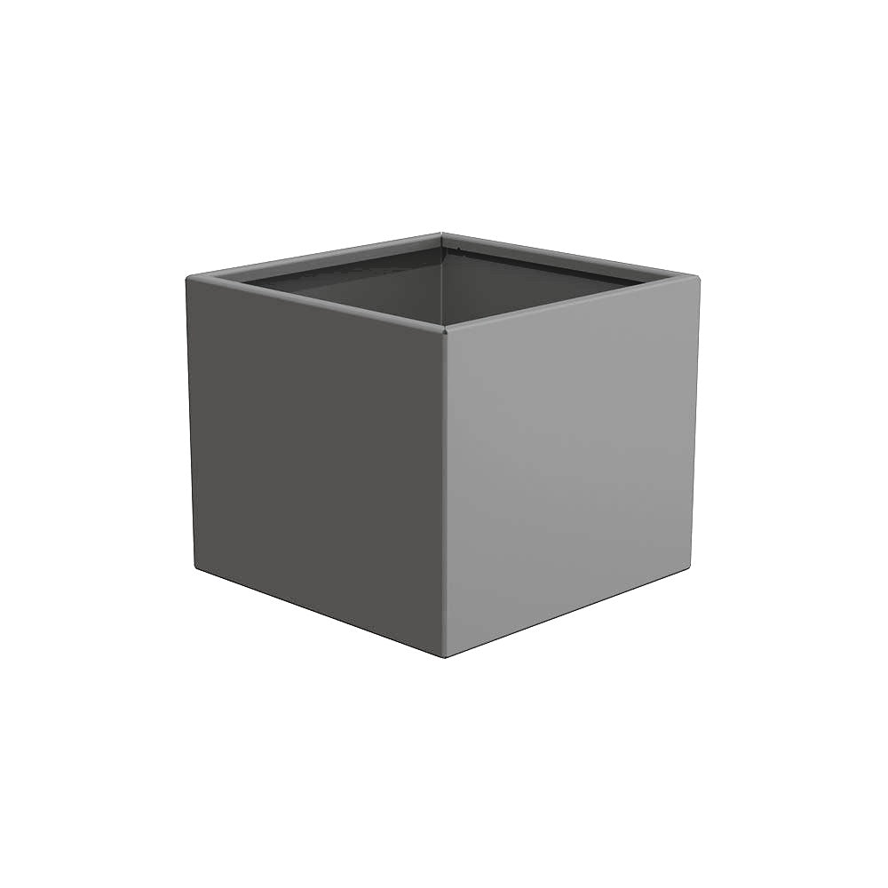 WS506 Aluminum Square Planter — Metal Powder Coat — 9 White — digitally rendered color preview