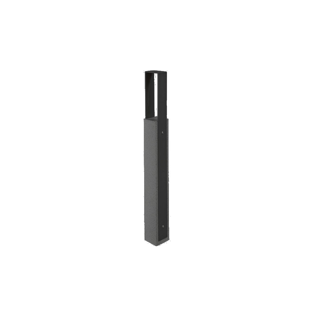 DF6535 Collaboration Vault Bike Bollard - Tall/Square — Weatherstone — W38 Night — digitally rendered color preview