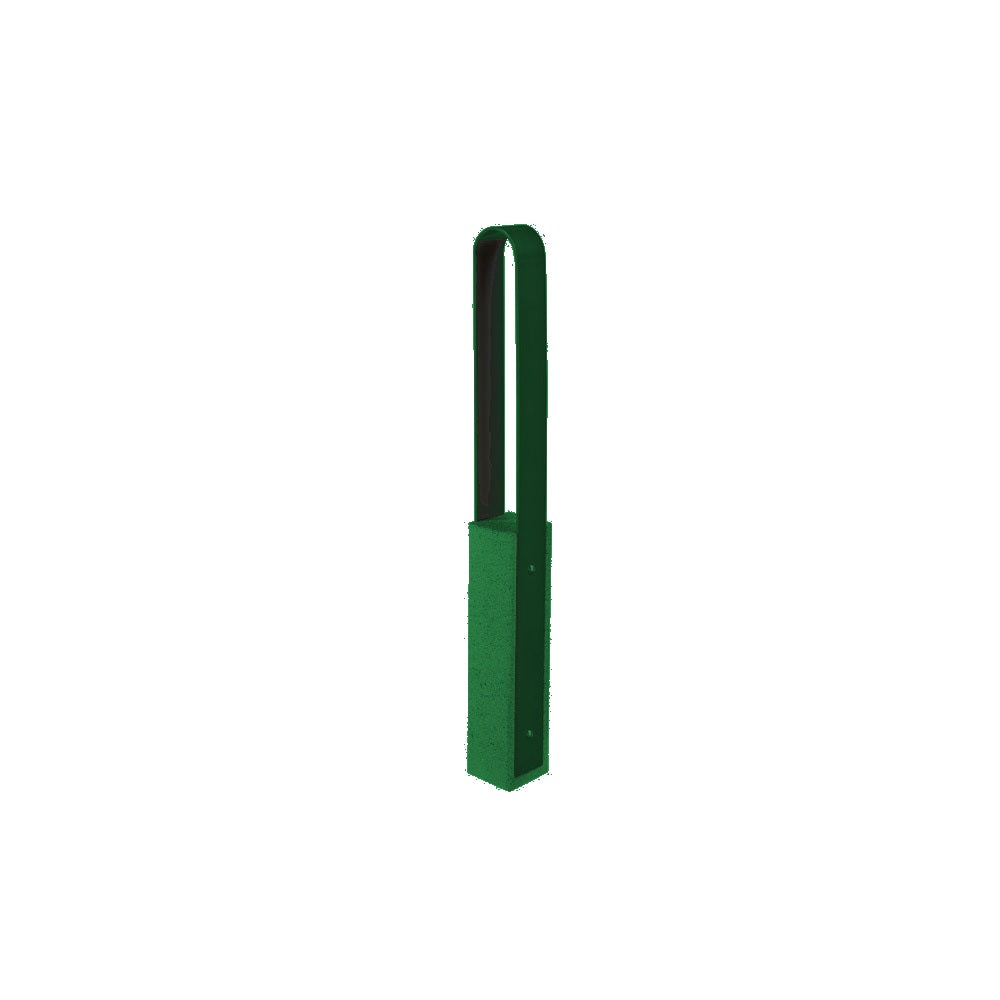 DF6515 Collaboration Vault Bike Bollard - Medium/Rounded — Metal Powder Coat — 69 Emerald — digitally rendered color preview
