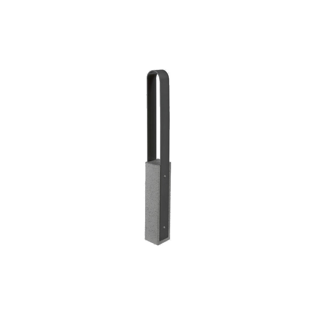 DF6515 Collaboration Vault Bike Bollard - Medium/Rounded — Acid Wash — A26 Charcoal — digitally rendered color preview