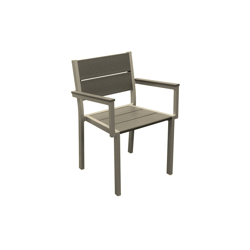 2309 Lorna Dining Chair — Recycled Plastic Lumber — 89 Sand — digitally rendered color preview