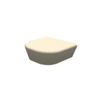 ZB.CE.13 Curved Concrete Bench — Weatherstone — W20 White — digitally rendered color preview