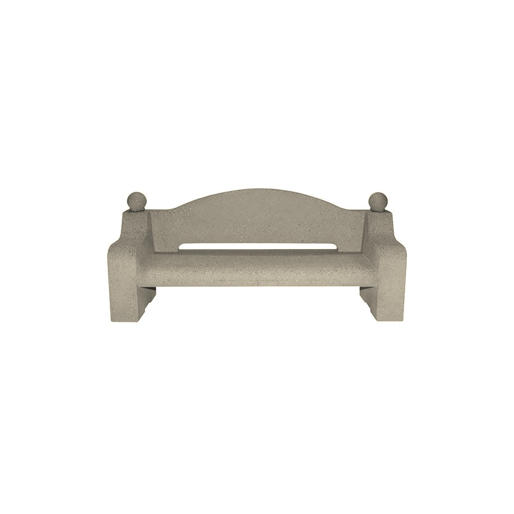 TF5067 Concrete Bench — Weatherstone — W20 White — digitally rendered color preview