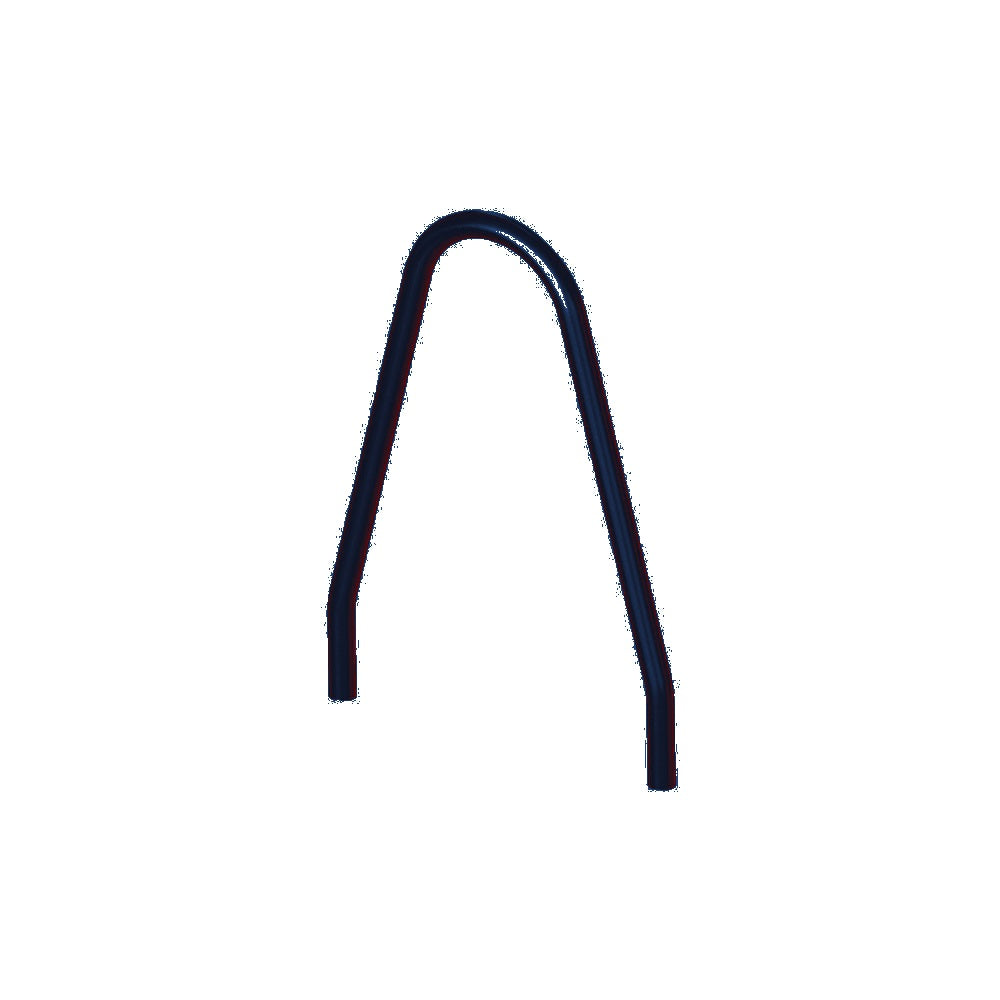 MF9021 Inground Mount Bola Metal Bike Rack — Metal Powder Coat — S48 Cobalt Blue — digitally rendered color preview