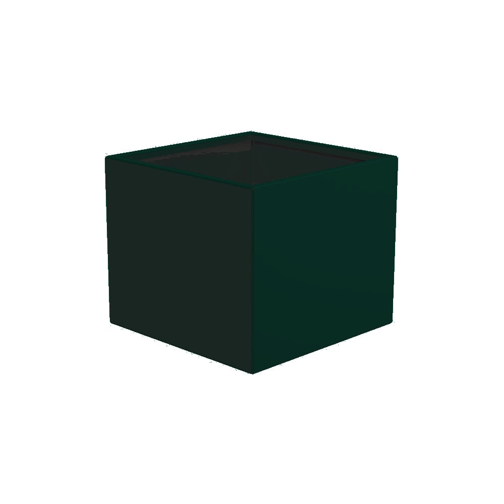 WS506 Aluminum Square Planter — Metal Powder Coat — S29 Green — digitally rendered color preview
