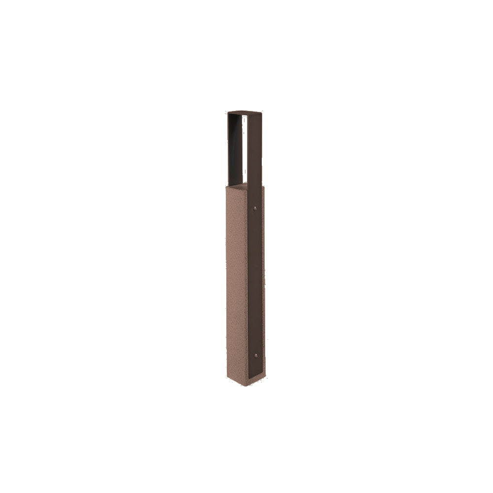 DF6535 Collaboration Vault Bike Bollard - Tall/Square — Acid Wash — A25 Brown — digitally rendered color preview