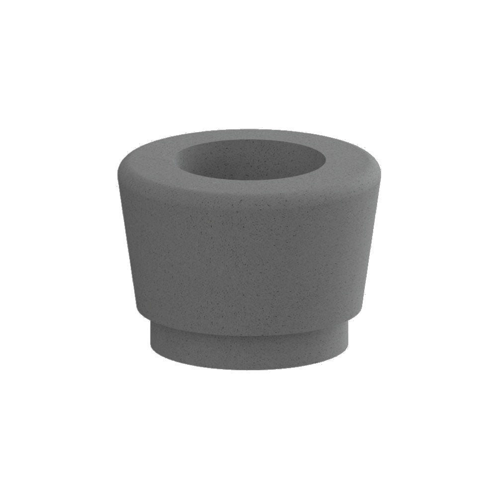 WS9086 Our Town Single Round Planter — Acid Wash — A26 Charcoal — digitally rendered color preview