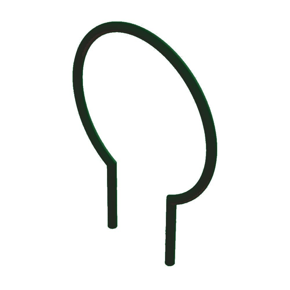 MF9023 Inground Mount Circle Bike Rack — Metal Powder Coat — 69 Emerald — digitally rendered color preview