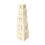 TF6311 Stacking Blocks Concrete Bollard — Weatherstone — W20 White — digitally rendered color preview