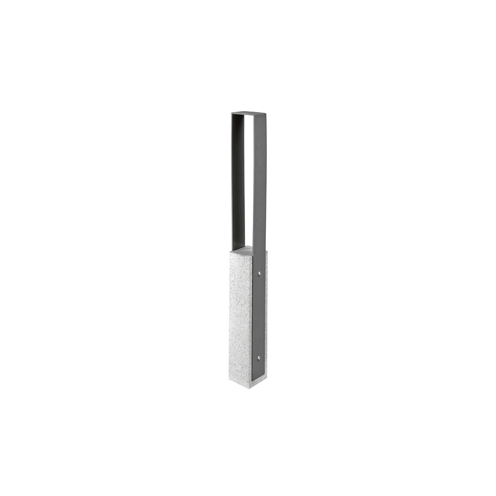 DF6530 Collaboration Vault Bike Bollard - Medium/Square — Acid Wash — A31 Fog — digitally rendered color preview