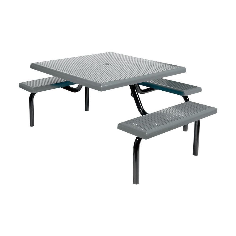 MF1021 Square Modular 3-Bench ADA Table — Metal Powder Coat — 72 Aluminum — digitally rendered color preview