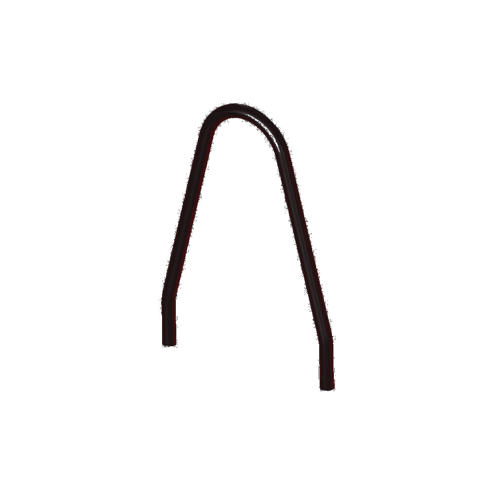MF9021 Inground Mount Bola Metal Bike Rack — Metal Powder Coat — 8 Black — digitally rendered color preview