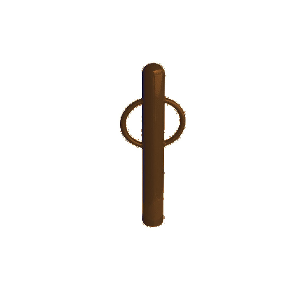 MF9014 Inground Mount Bike Post Bollard — Metal Powder Coat — S14 Clay — digitally rendered color preview