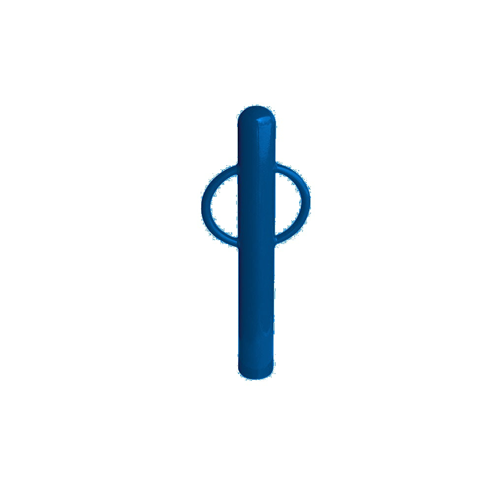 MF9014 Inground Mount Bike Post Bollard — Metal Powder Coat — S7 Sky Blue — digitally rendered color preview