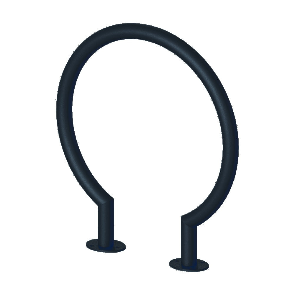 MF9022 Surface Mount Circle Bike Rack — Metal Powder Coat — 126 Charcoal — digitally rendered color preview