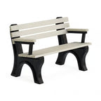 Polly Products Economizer 4 ft. Outdoor Park Bench with Back & Arms