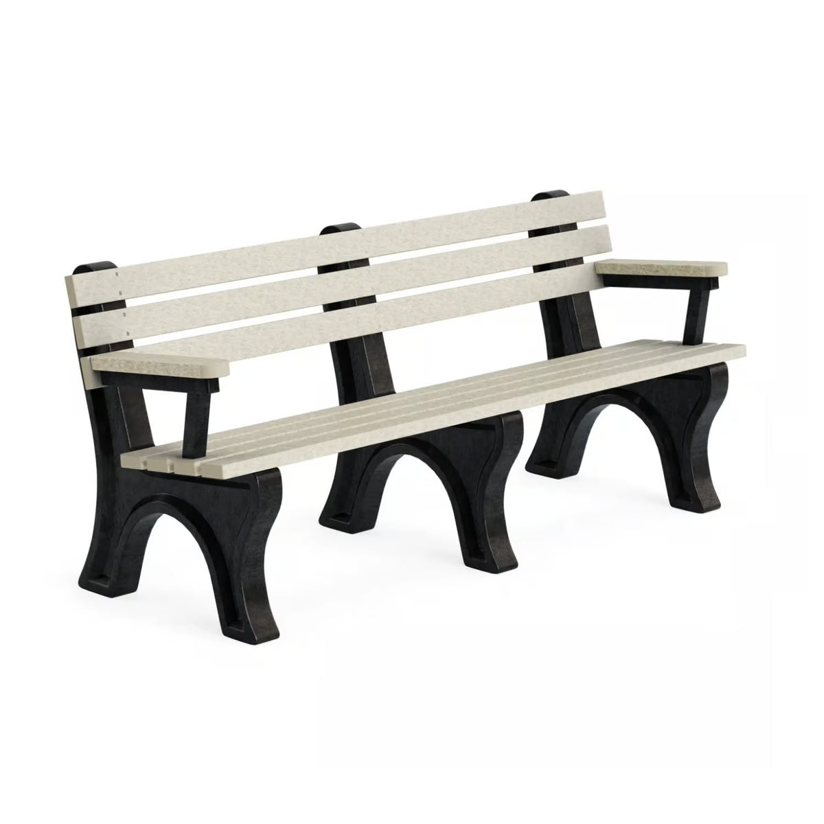 Polly Products Economizer 6 ft. Outdoor Park Bench with Back & Arms